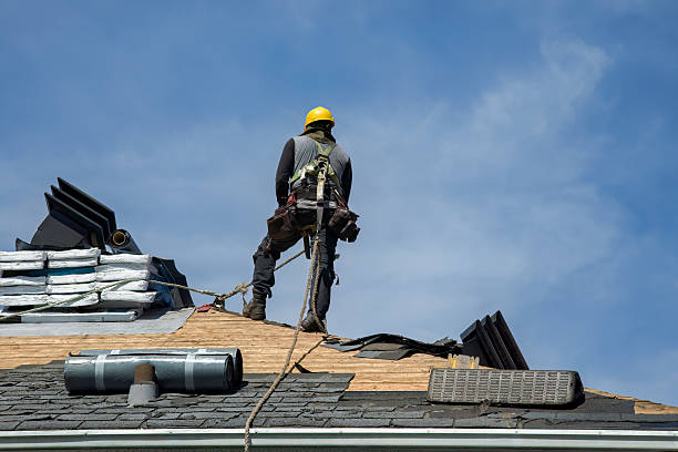 Professional Flat Roof Repair technician working in Palestine, TX